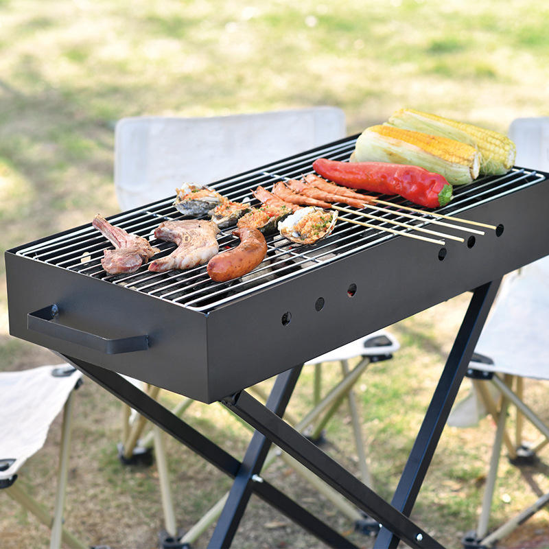 Charcoal Grill With Blower Black 30 x 80 cm