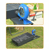 Charcoal Grill With Blower Black 30 x 60 cm