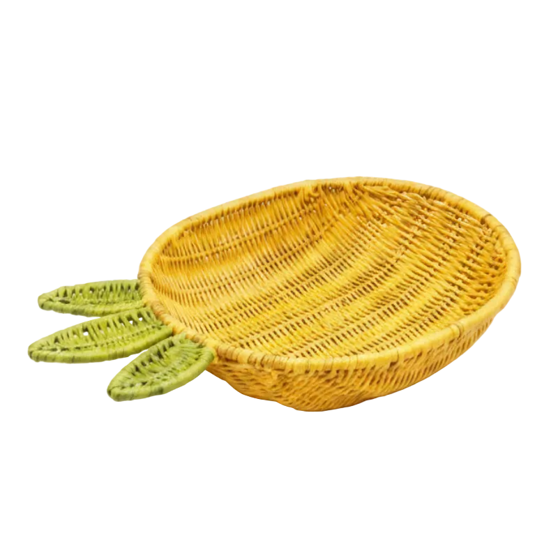 Pineapple Shaped Woven Basket 28 x 17 x 5 cm