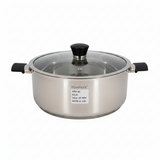 Stainless Steel Cooking Pot 32 cm/ 11L With Glass Lid