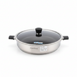 Stainless Steel Karahi 32cm With Glass-Lid
