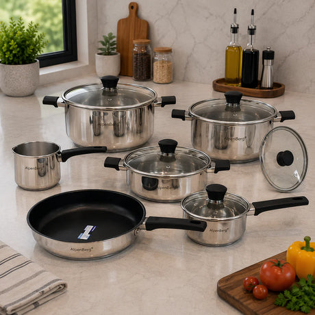 Stainless Steel 10 Pcs Cookware Set