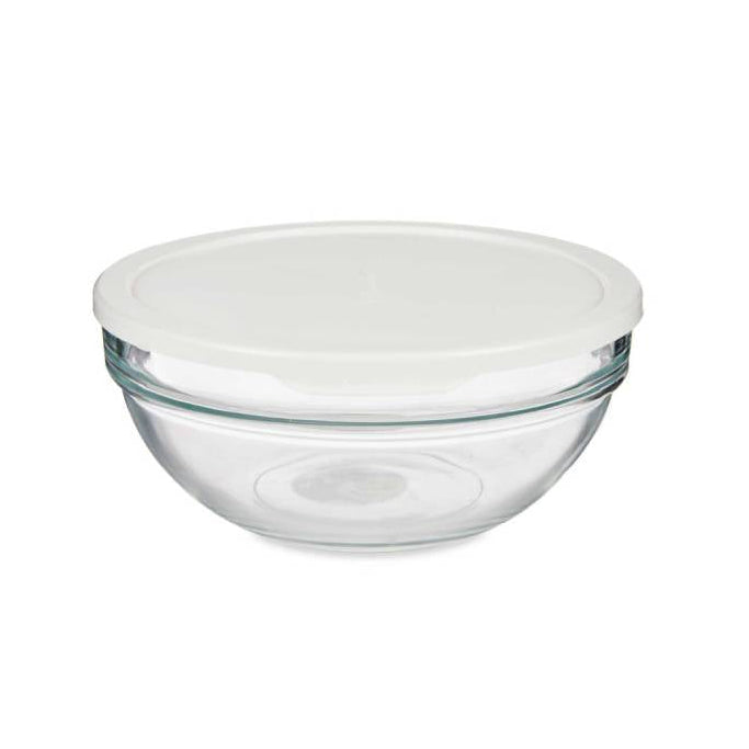 Chefs Round Lunch Box With White Lid 1700ml