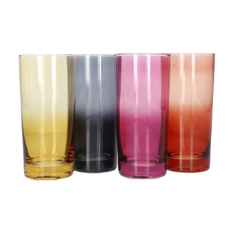 Colourful Drinking Serving Glass (Set of 4) 460ml