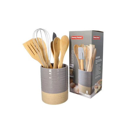 Cooking Spoon (Set of 8pcs) Grey