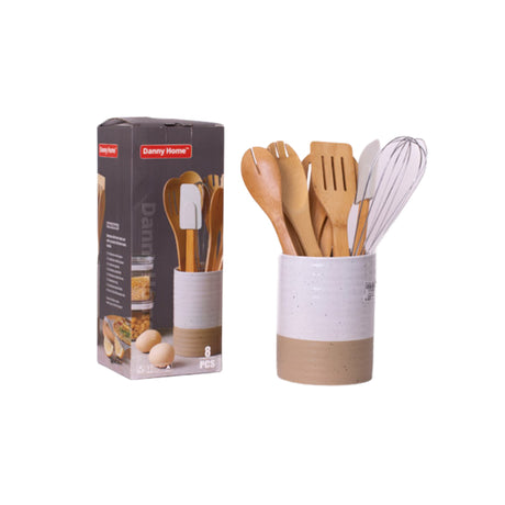Cooking Spoon (Set of 8pcs) White
