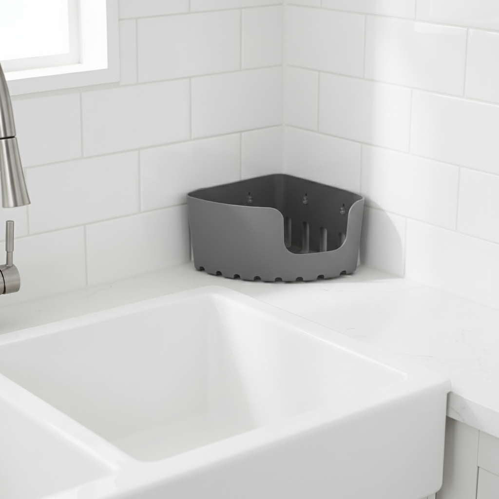 Corner Storage Basket Standard Grey