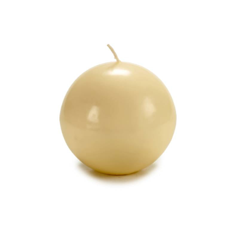 Cream Ball Candle Diam 10cm