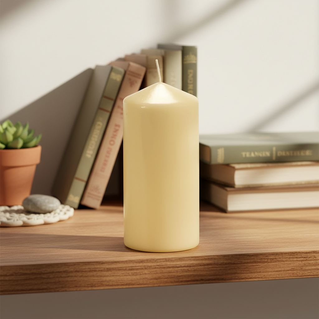 Cream Wad Candle 15,5cm