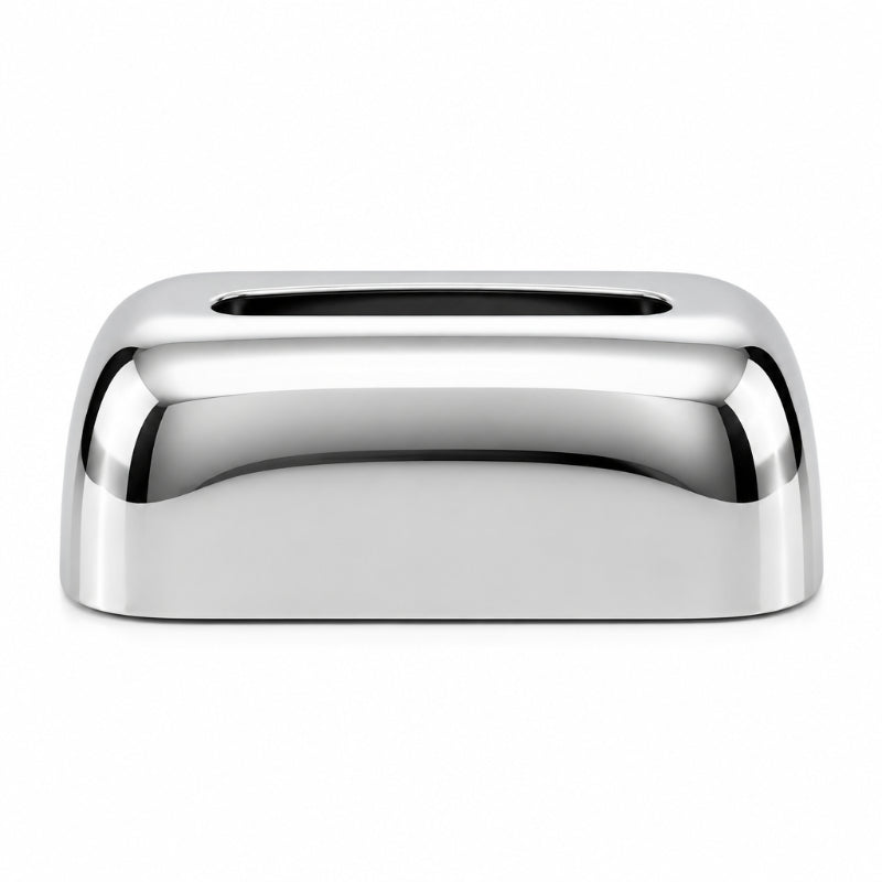 Curved Tissue Box Silver