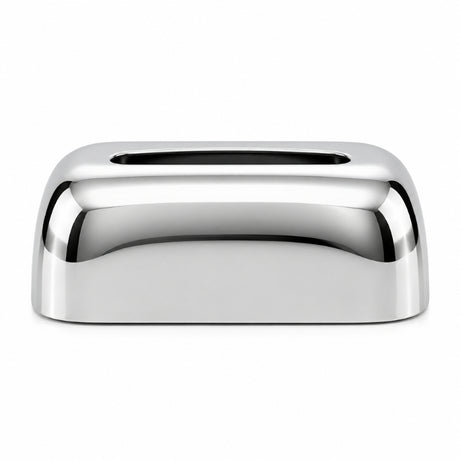 Curved Tissue Box Silver