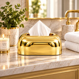 Curved Tissue Box Gold