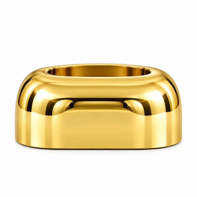 Curved Tissue Box Gold