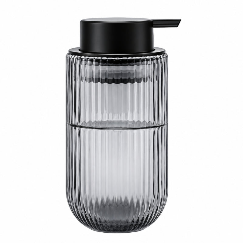 Frosted Glass Hand Soap Dispenser Black 320ml