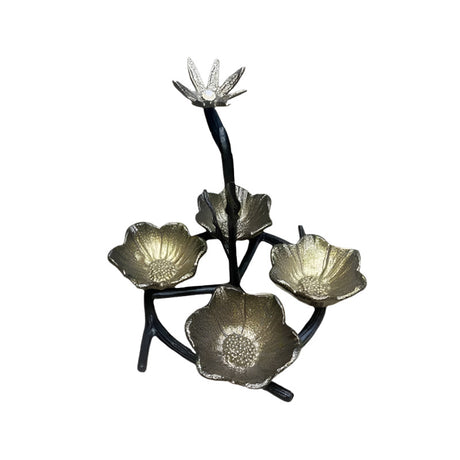 Damascus Crown With Stem Flower Antique Gold