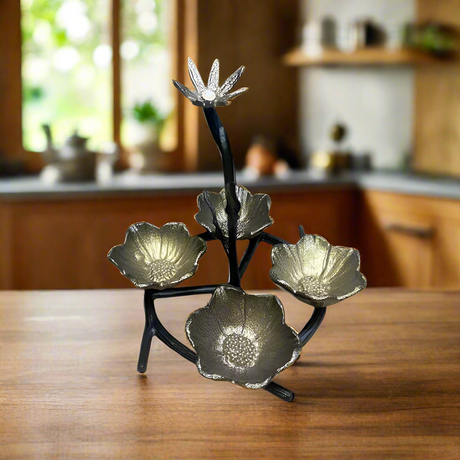 Damascus Crown With Stem Flower Antique Gold