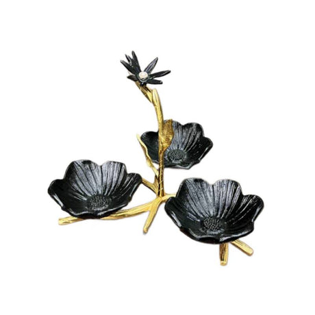 Damascus Dry Fruit Serving Stand Gold & Black