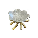 Damascus Flower Dish Gold & Silver