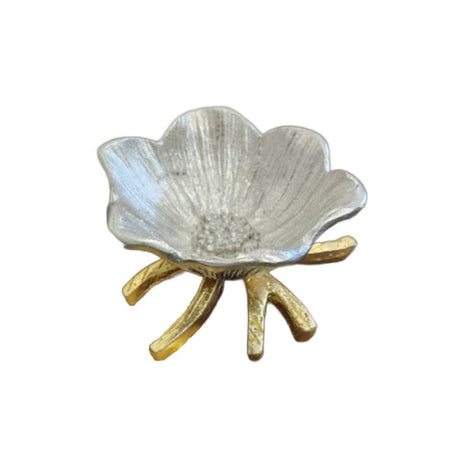 Damascus Flower Dish Gold & Silver