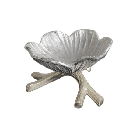 Damascus Flower Dish Silver Large