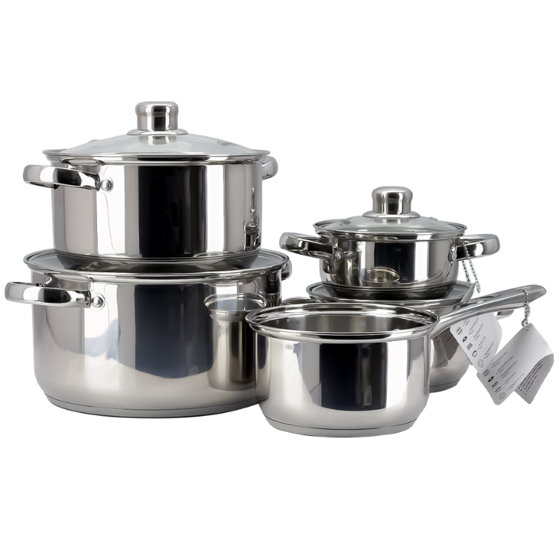 Danny Home Stainless Steel Cookware 9 Pcs Set