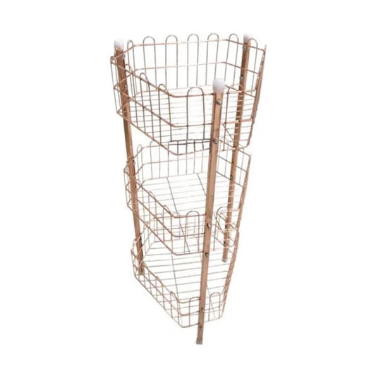 Diamond Vegetable Basket Rose Gold 3 Layer