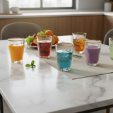 Diamond Gold Rimmed Serving Glass 270ml (6pcs)