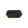 Metal Square Basket With Fabric 40.5 x 26 x12cm Gold