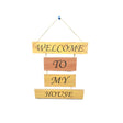 Hanging Wall Wooden Frame (Welcome To  My Home)