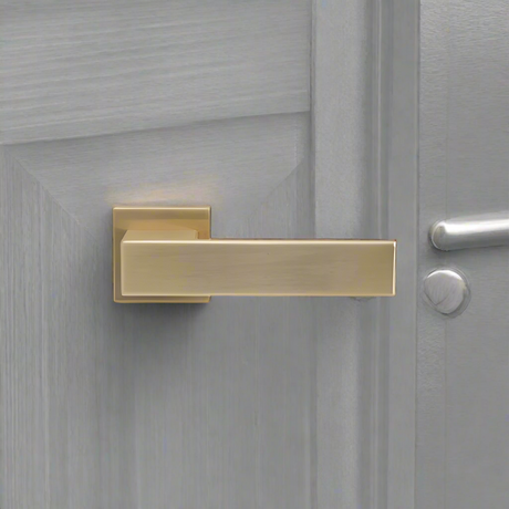 Lever Handle on Rose With Escutheons