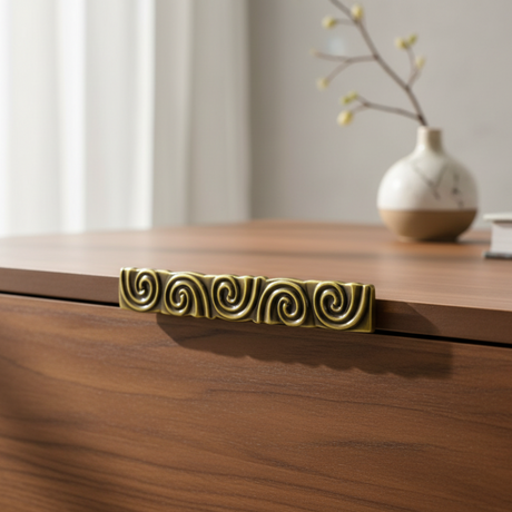 Furniture Handle Antique Brass 128mm