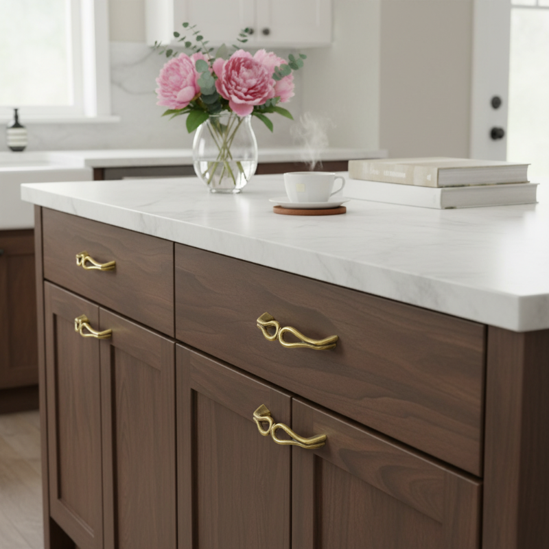 Furniture Handle Antique Brass 96mm