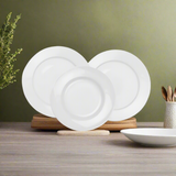 Golden Opal Mikasa Bone Plain White Dinner Sets (Set of 18pcs)