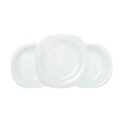 Golden Opal Carine Plain White Dinner Sets (Set of 18pcs)