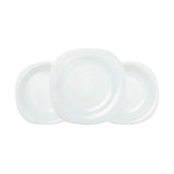 Golden Opal Carine Plain White Dinner Sets (Set of 18pcs)