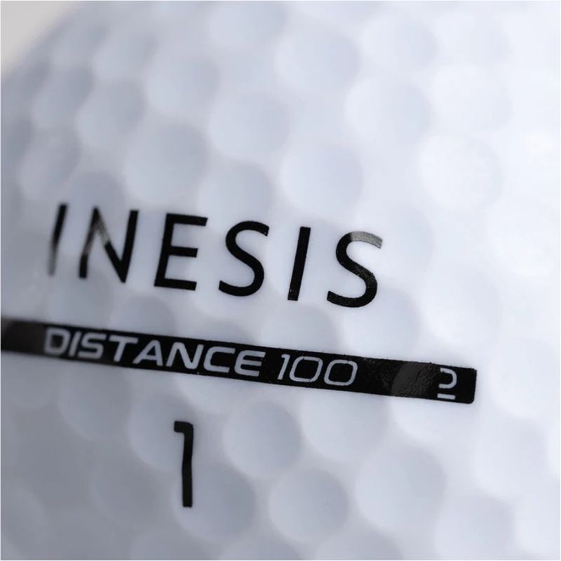 Decathlon Inesis Distance 100 Golf Balls (12 balls pack) White