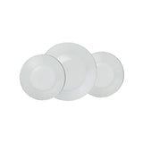 Golden Opal Harena Plain White Dinner Set (Set of 18pcs)