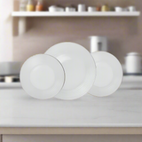 Golden Opal Harena Plain White Dinner Set (Set of 18pcs)