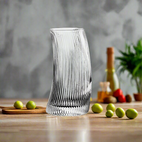 Curved Style Long Glass 500ml Set of 6pcs