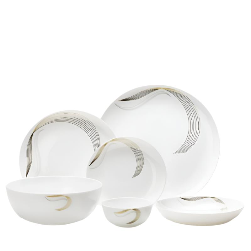 Golden Opal Diwali Shamal Gold Dinner Sets (Set of 26pcs)