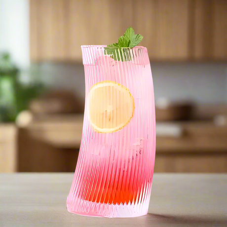 Curved Style Long Glass 500ml Set of 6pcs