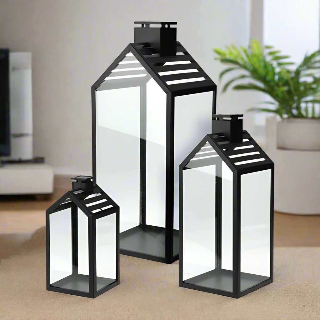 Lantern Metal Black (Set of 3)