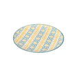 Dinner Serving Oval Flat Plate 5" Yellow & Green