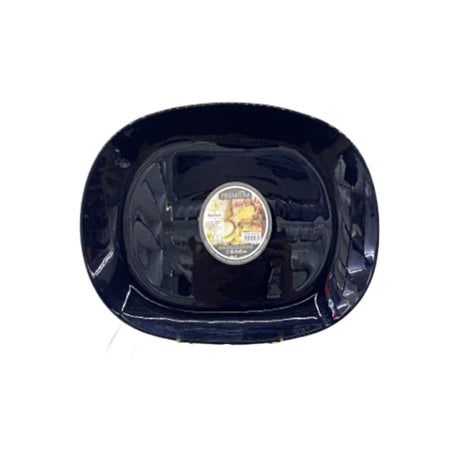 Dinner Serving Plate Opal Glass 14" Black