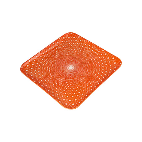 Dinner Serving Square Flat Plate 8" Orange