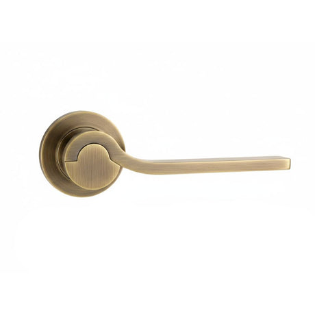 Door Lock Handle Antique Brass