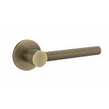 Door Lock Handle On Round Rose Antique Brass