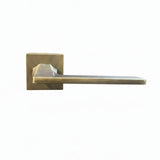 Door Lock Handle On Straight Square Rose AB