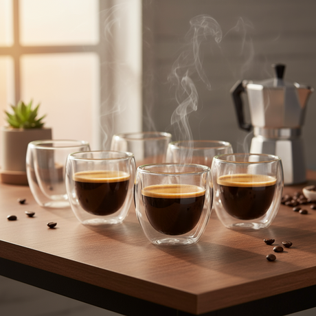 Double Wall Coffee Cup 100ml (Set of 6)