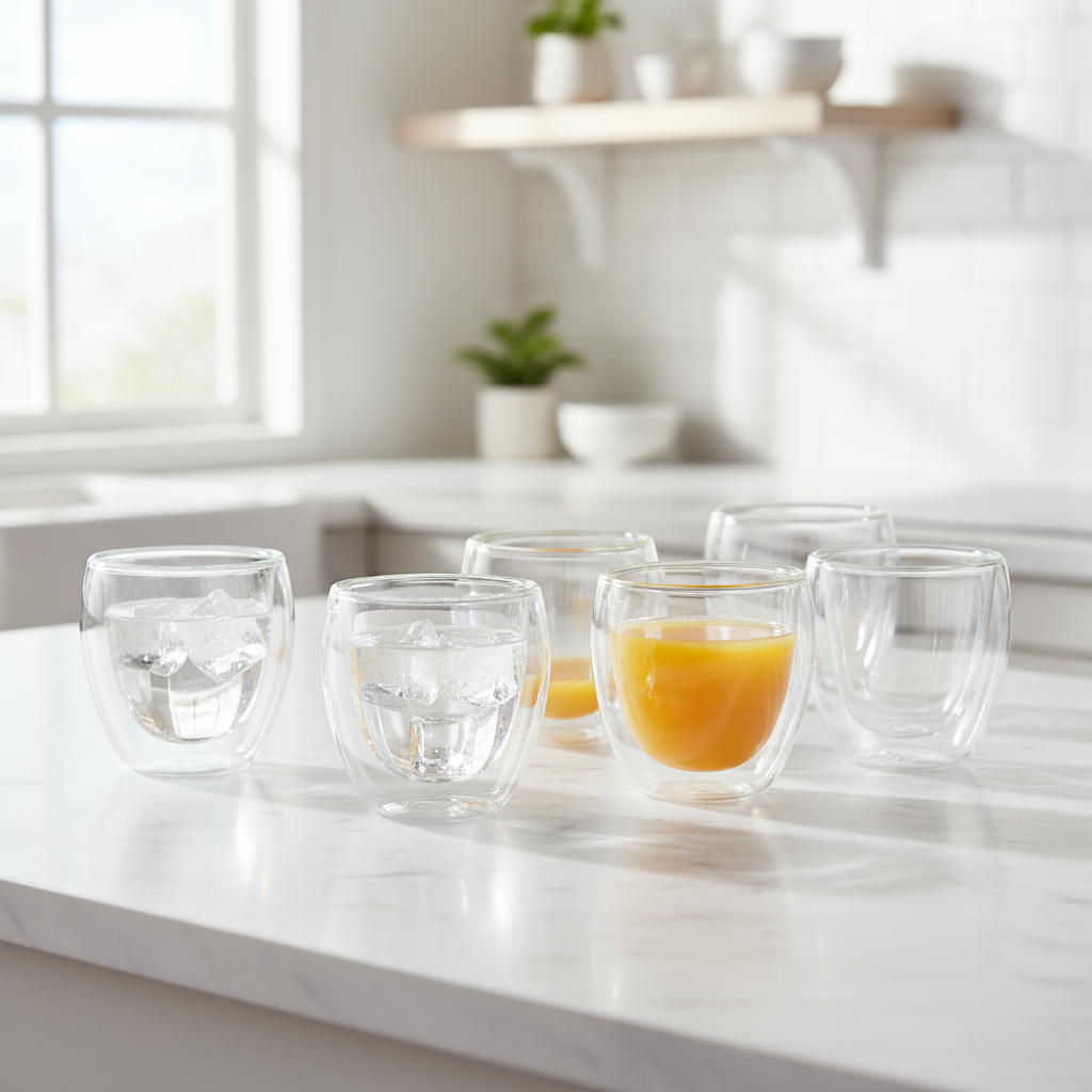 Double Wall Water Glass 245ml (Set of 6)